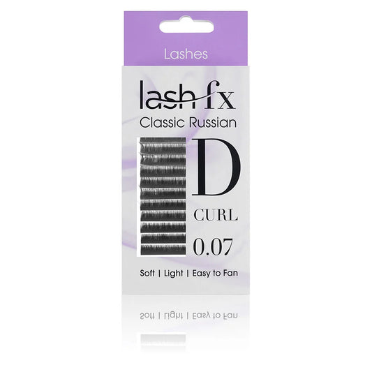 Russian Lash D Curl Extra Fine (0.07) 12 lines - 8mm