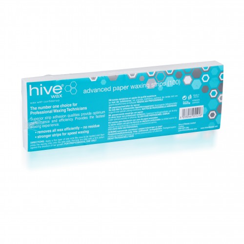 Hive ADVANCED PAPER Waxing Strips (100) 22cm x 7.5cm