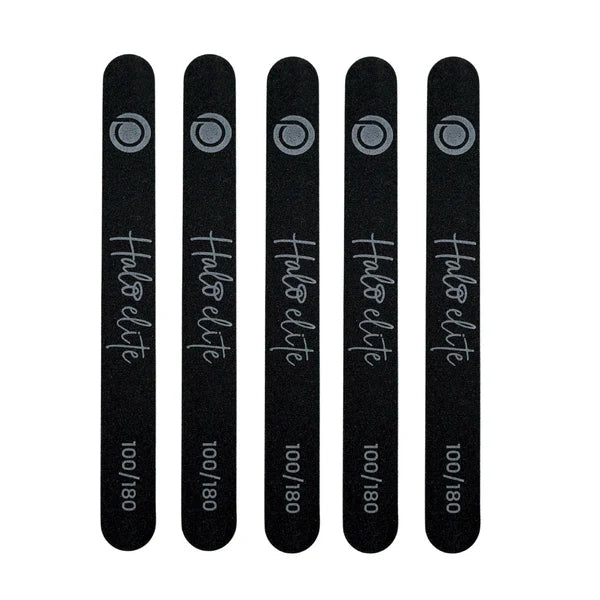 Halo Elite  Black Straight File 100/180 - 5 pack