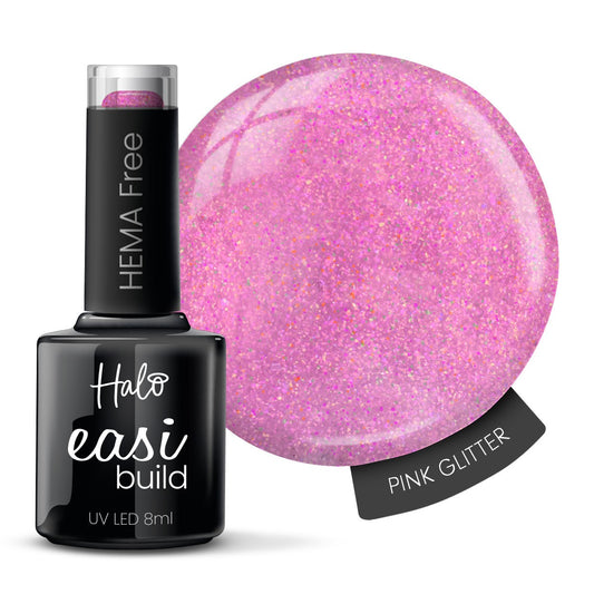 Halo EasiBuild HEMA-Free Pink Glitter 8ml