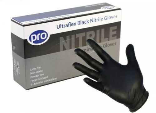 Nitrile Gloves - UltraFlex Black - Large (100pcs)