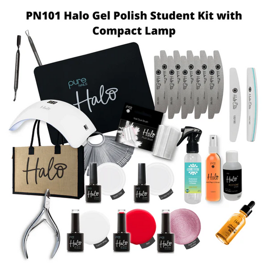 Halo Gel Polish Student Kit with Compact Lamp and Tools