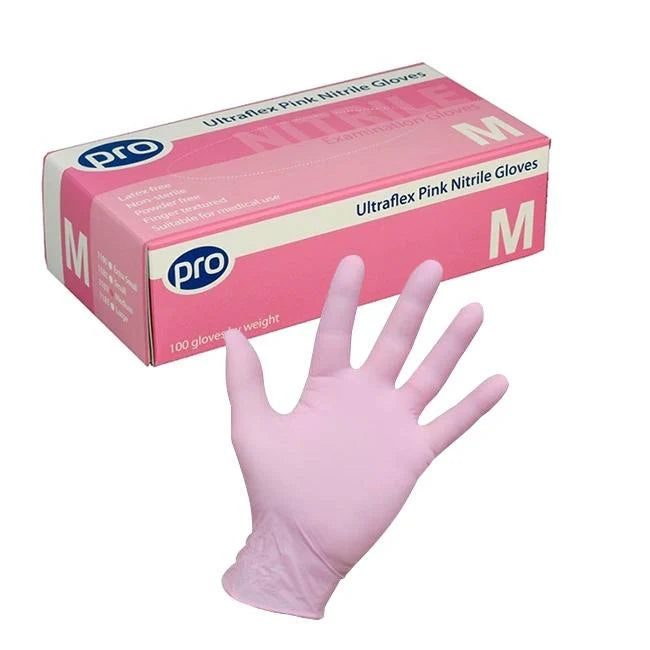 Nitrile Gloves - UltraFlex Pink - Large (100pcs)